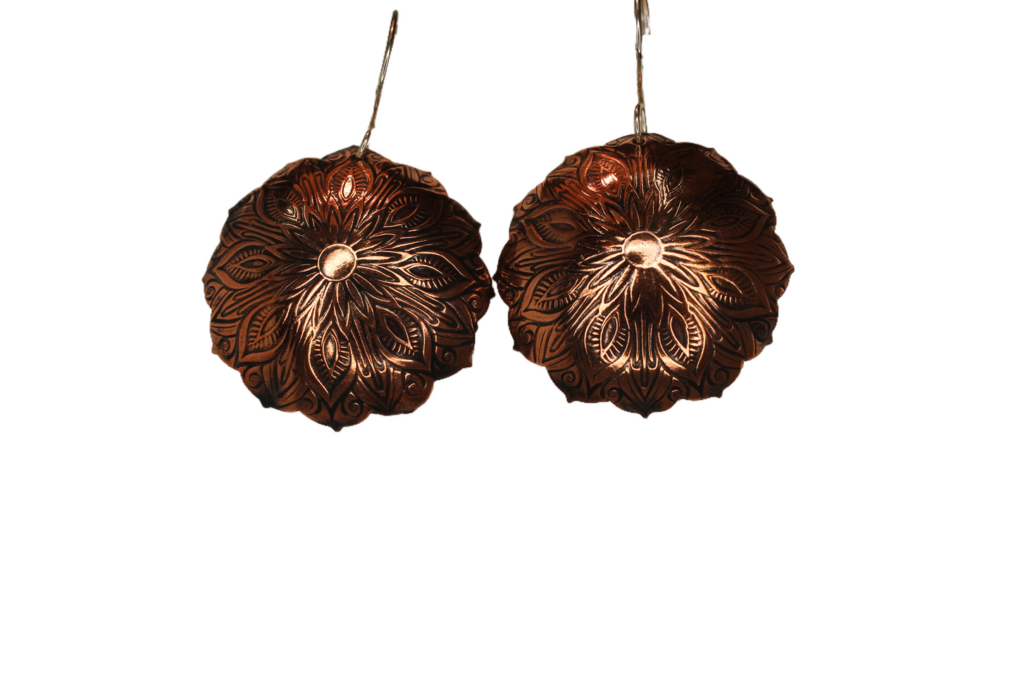 Copper Mandala Earrings