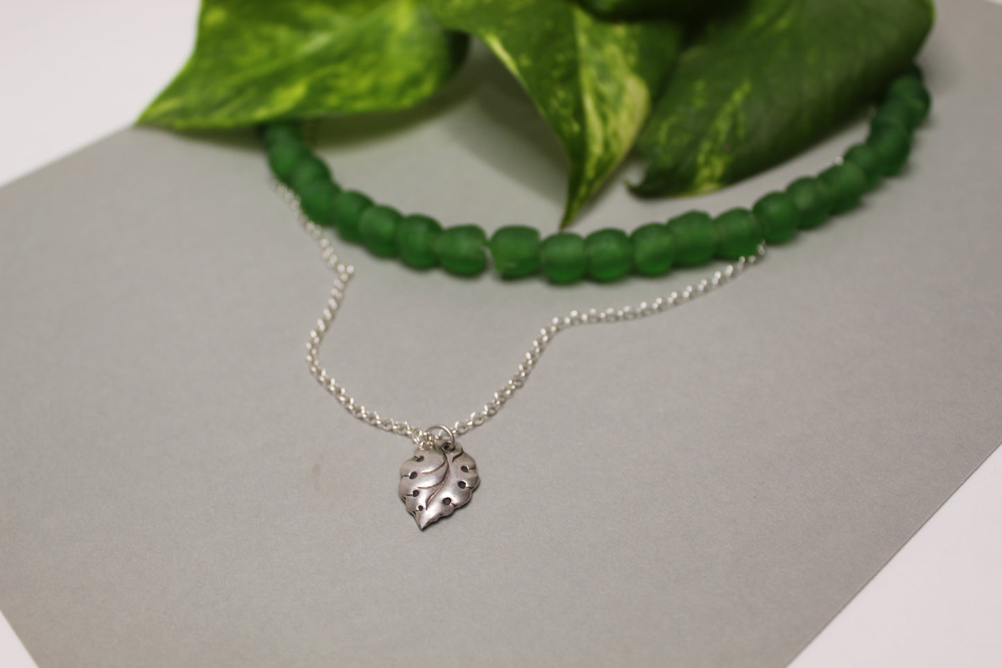 Bright Green African Recycled Glass Choker