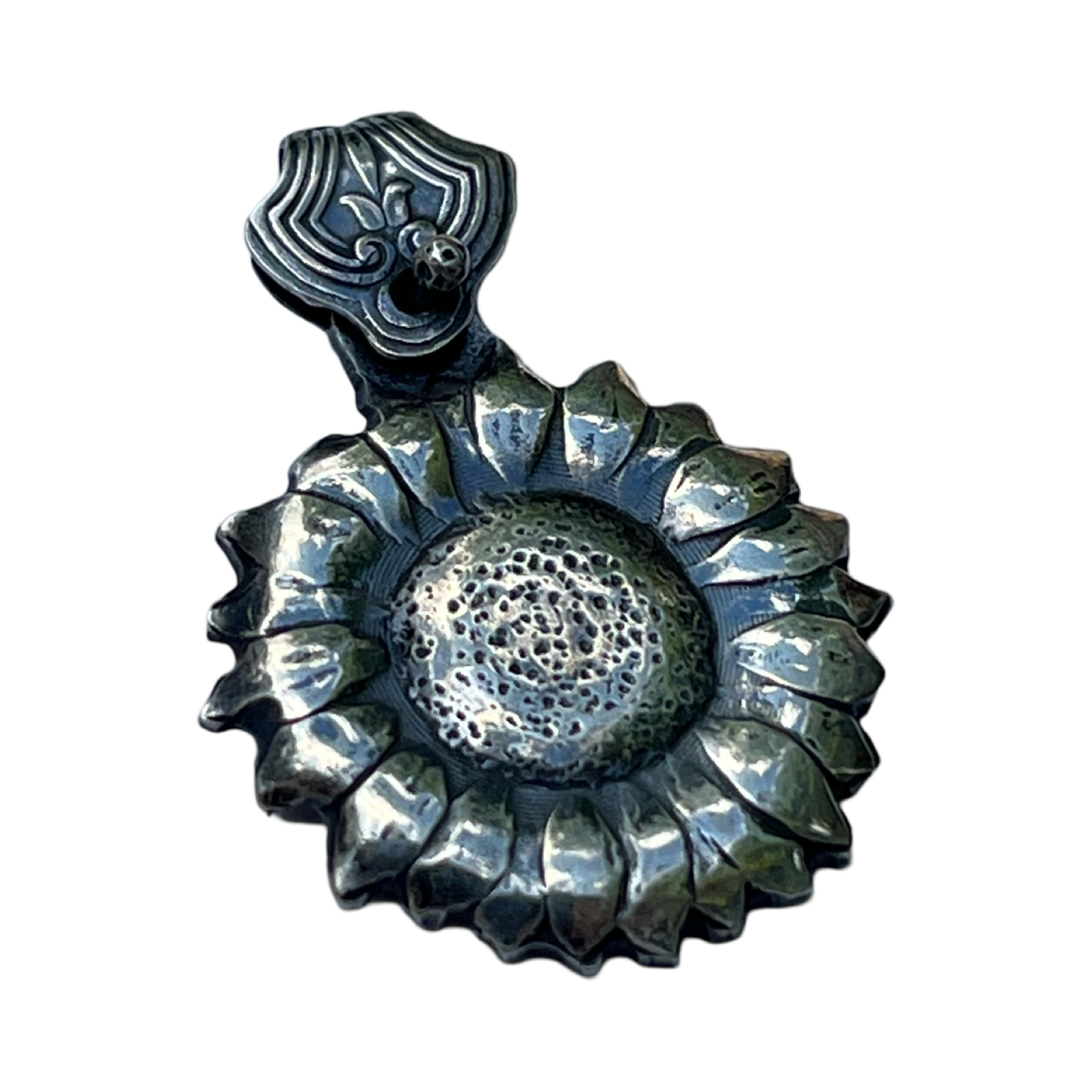 Silver Sunflower Pendant