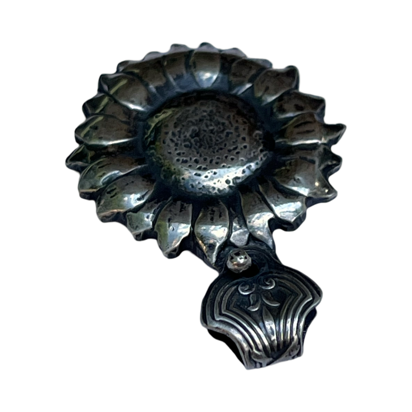 Silver Sunflower Pendant