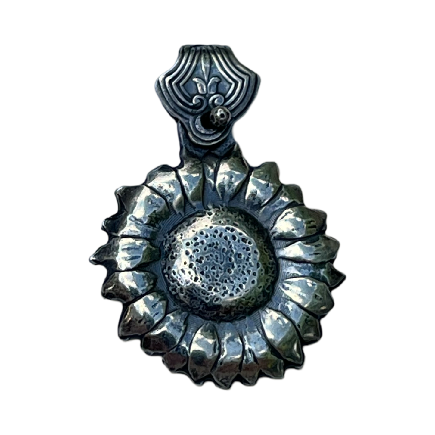 Silver Sunflower Pendant