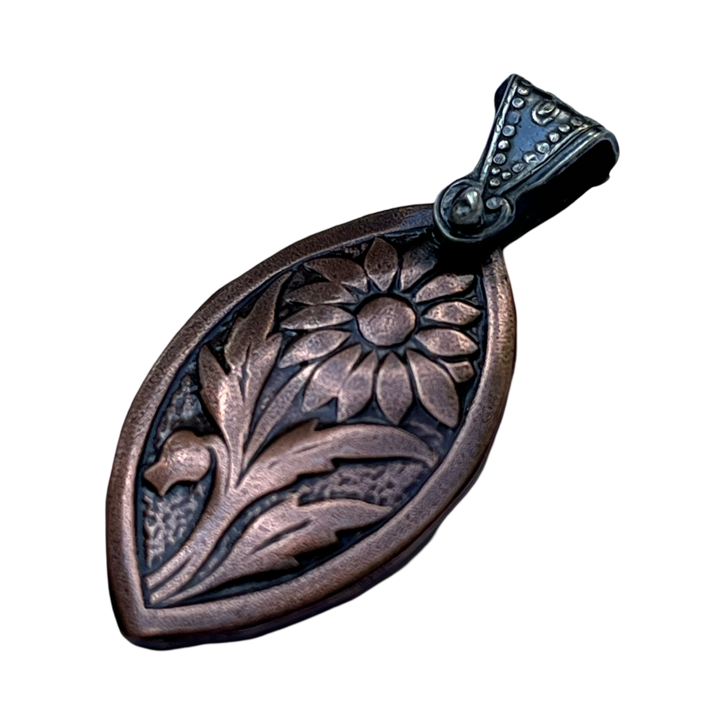 Copper and Silver Garden Pendant