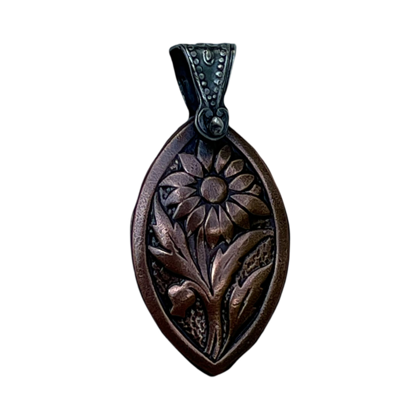 Copper and Silver Garden Pendant