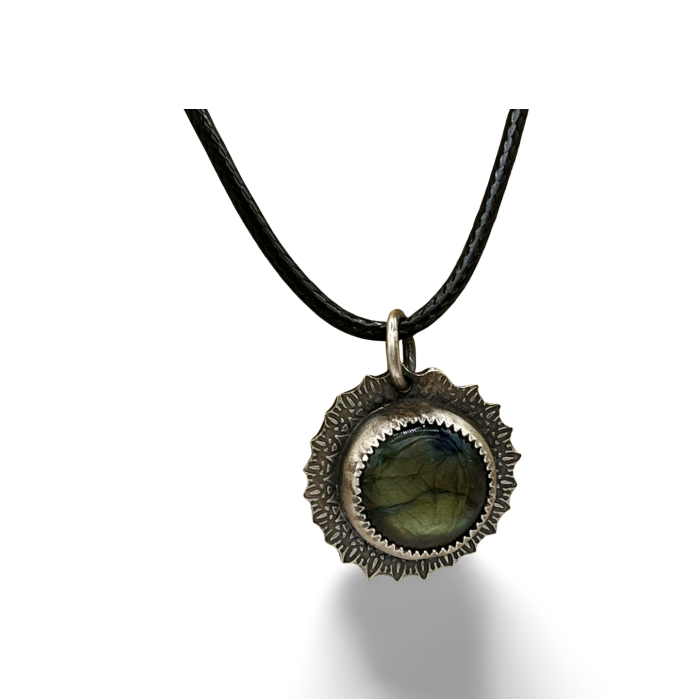 Green Labradorite "Earth" Pendant