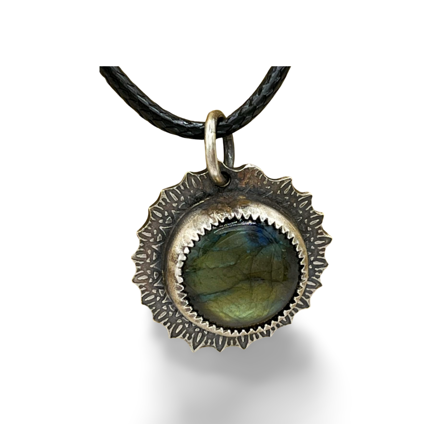Green Labradorite "Earth" Pendant
