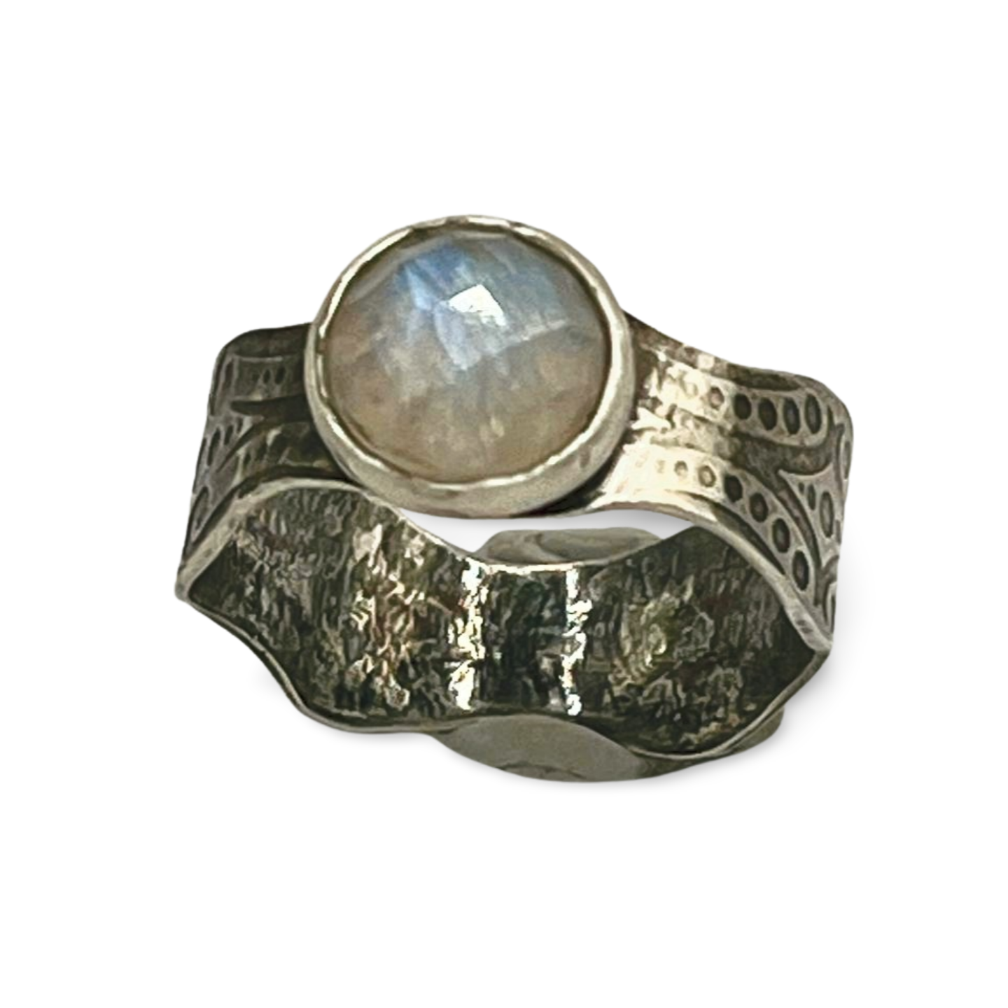 Art Nouveau Moonstone Ring (Size 8)