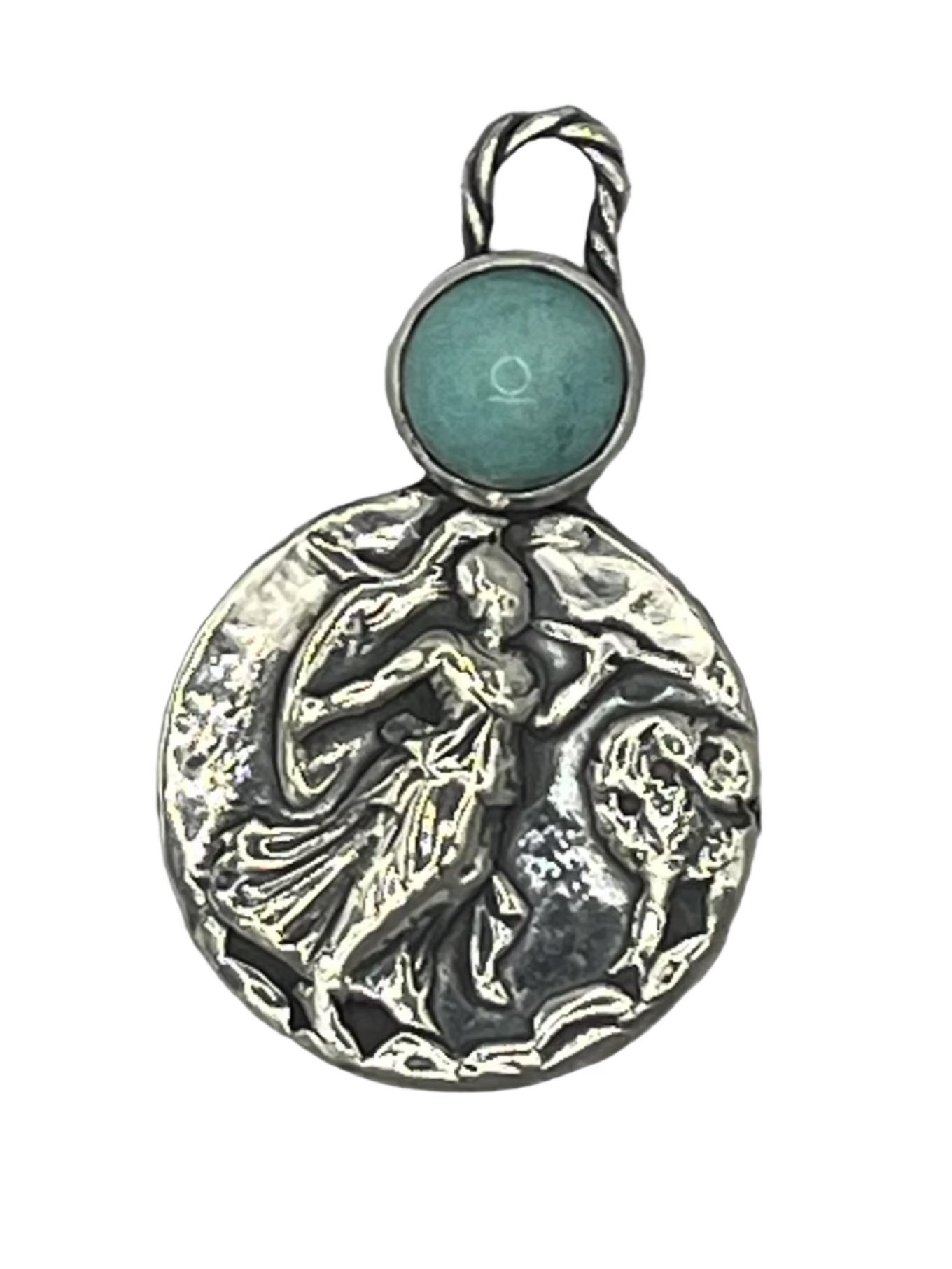 Sterling Athena Pendant with Amazonite