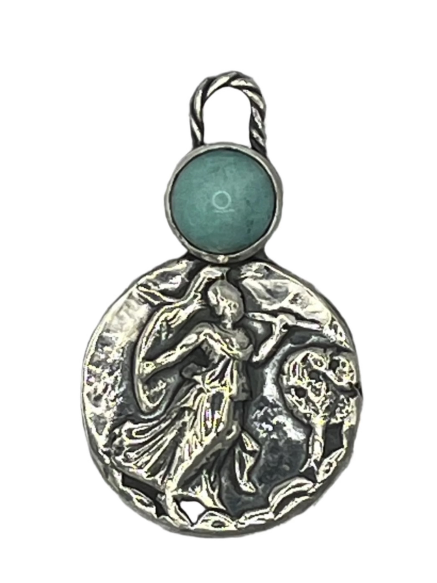 Sterling Athena Pendant with Amazonite