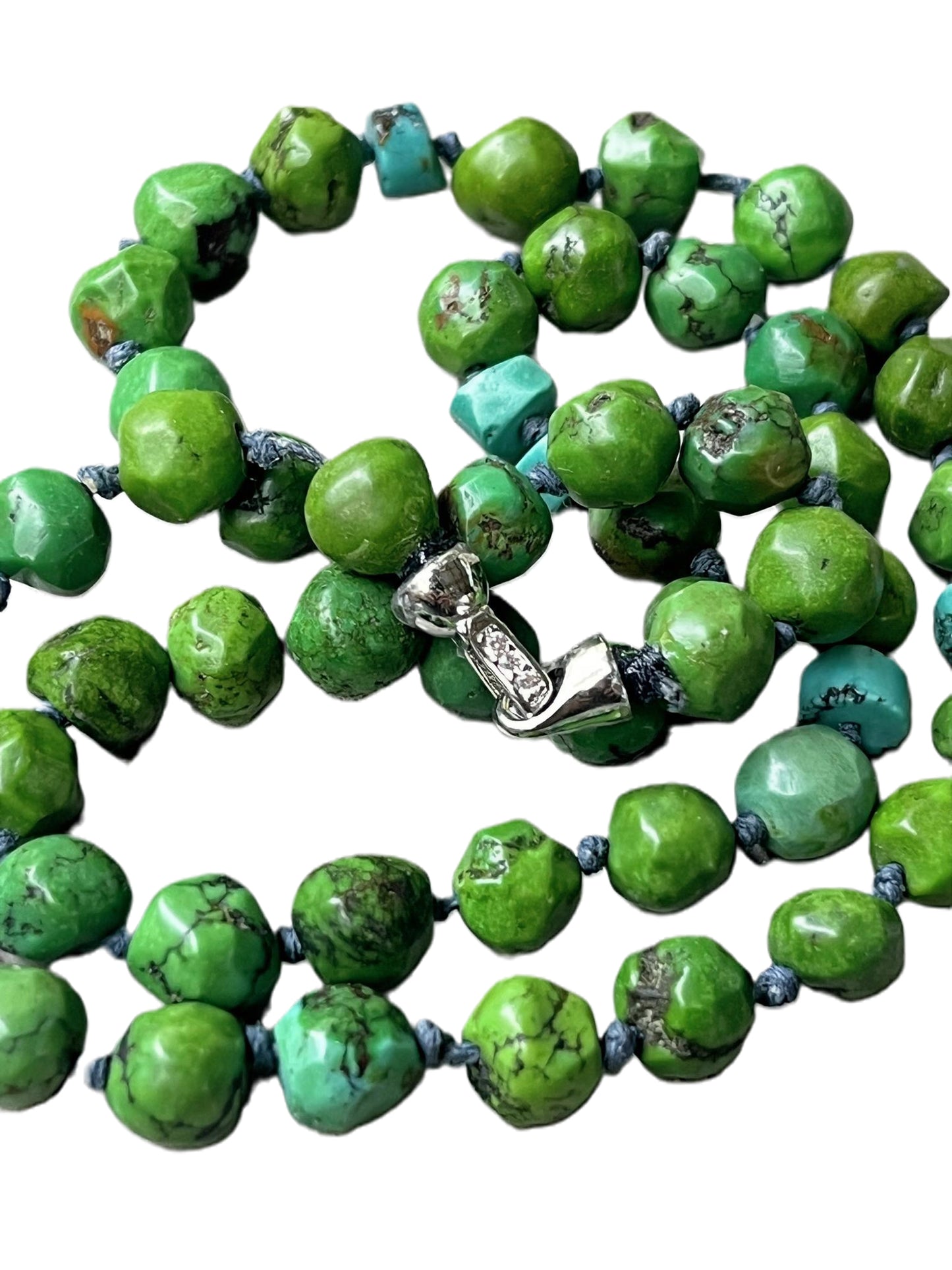 Green and Blue Turquoise Necklace 21.5"