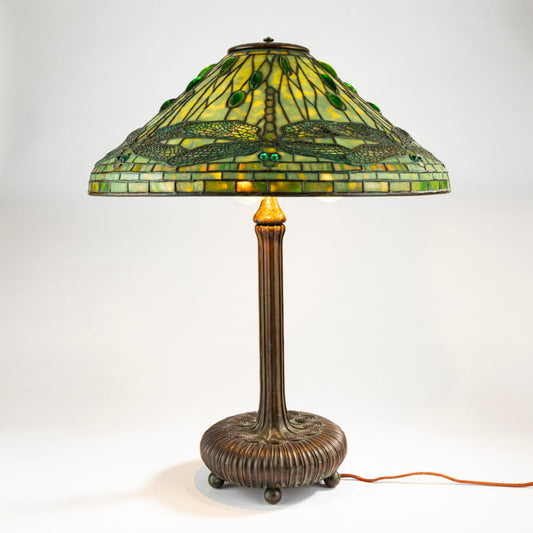 Tiffany Studios green dragonfly lamp, 1899, courtesy of The Quittenbaum