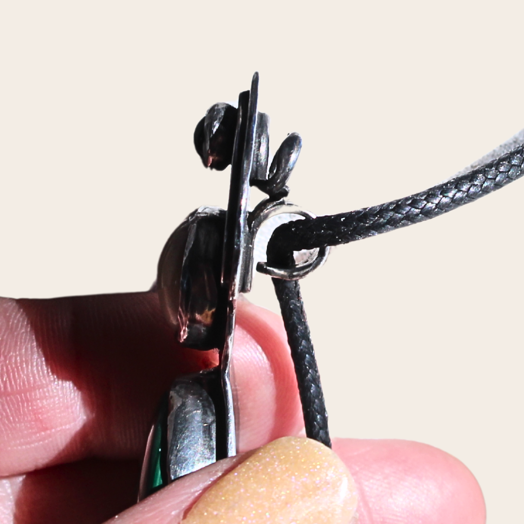 Devotion Talisman with Malachite, Amethyst, Yellow Opal, and Peridot