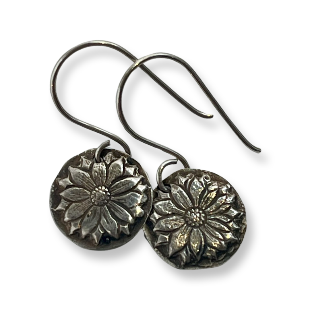 Tropical Poinsettia Sterling Silver Earrings