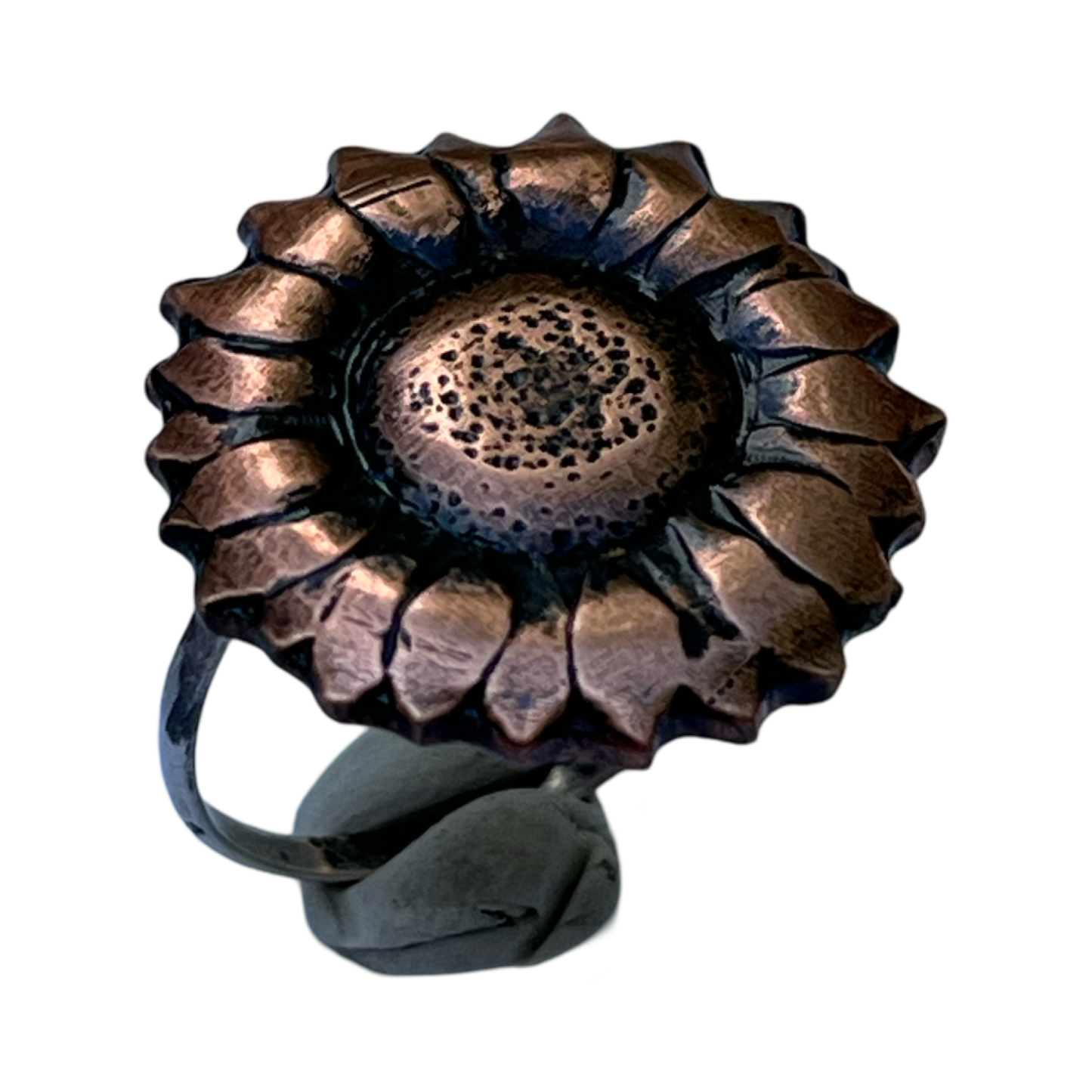 Mixed Metals Sunflower Ring Sz8