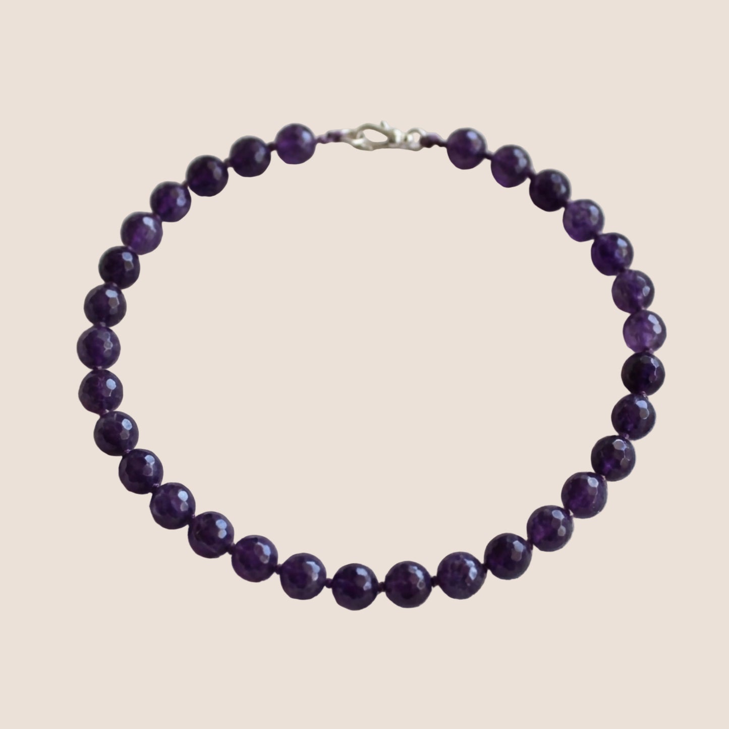 10mm Faceted Amethyst Anchor