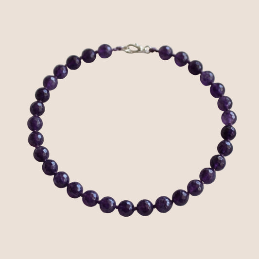 10mm Faceted Amethyst Anchor