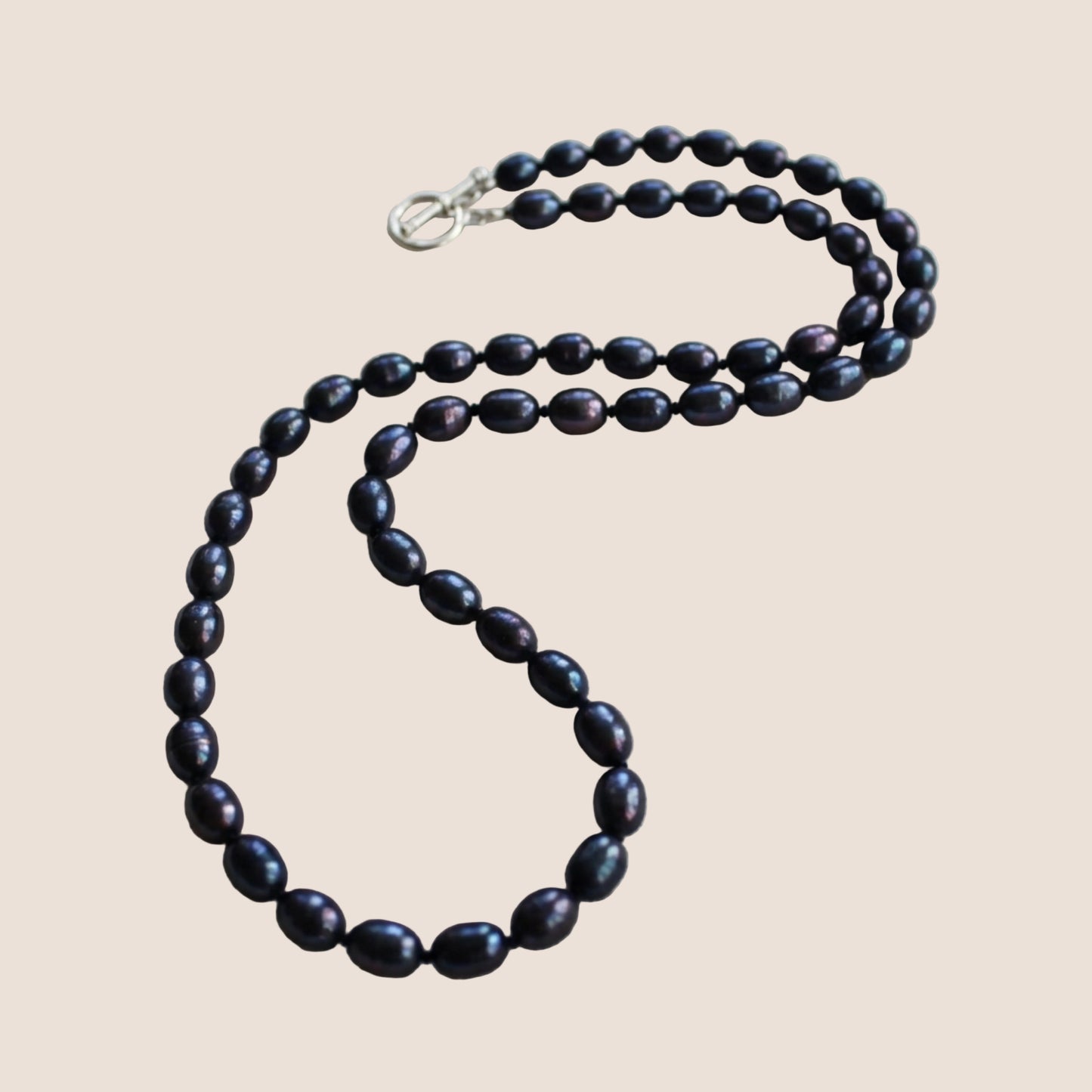 Blue Aura Pearl Anchor Strand