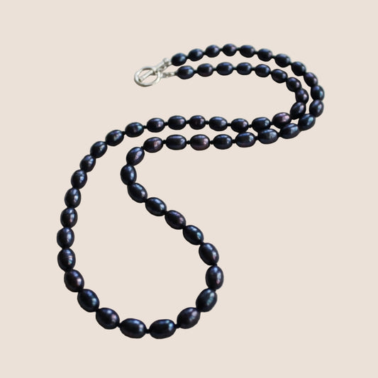 Blue Aura Pearl Anchor Strand