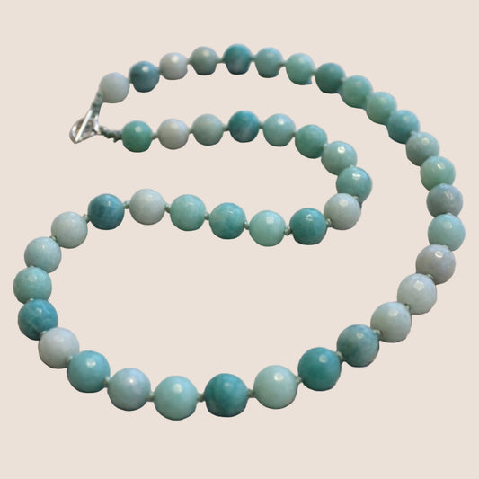 10mm Faceted Amazonite Anchor Strand