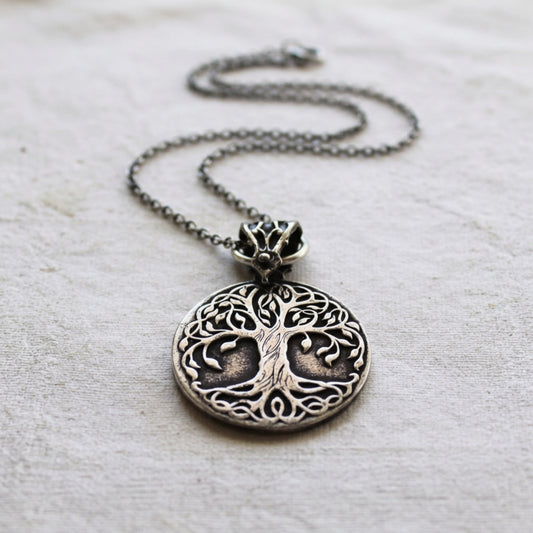Solid Silver Tree of Life