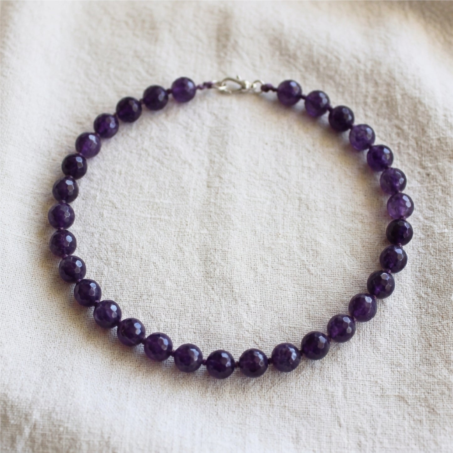 10mm Faceted Amethyst Anchor