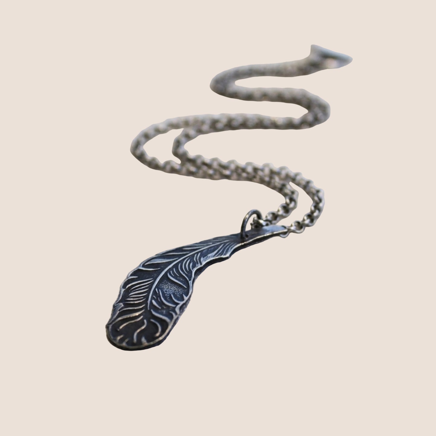 Silver Feather Charm