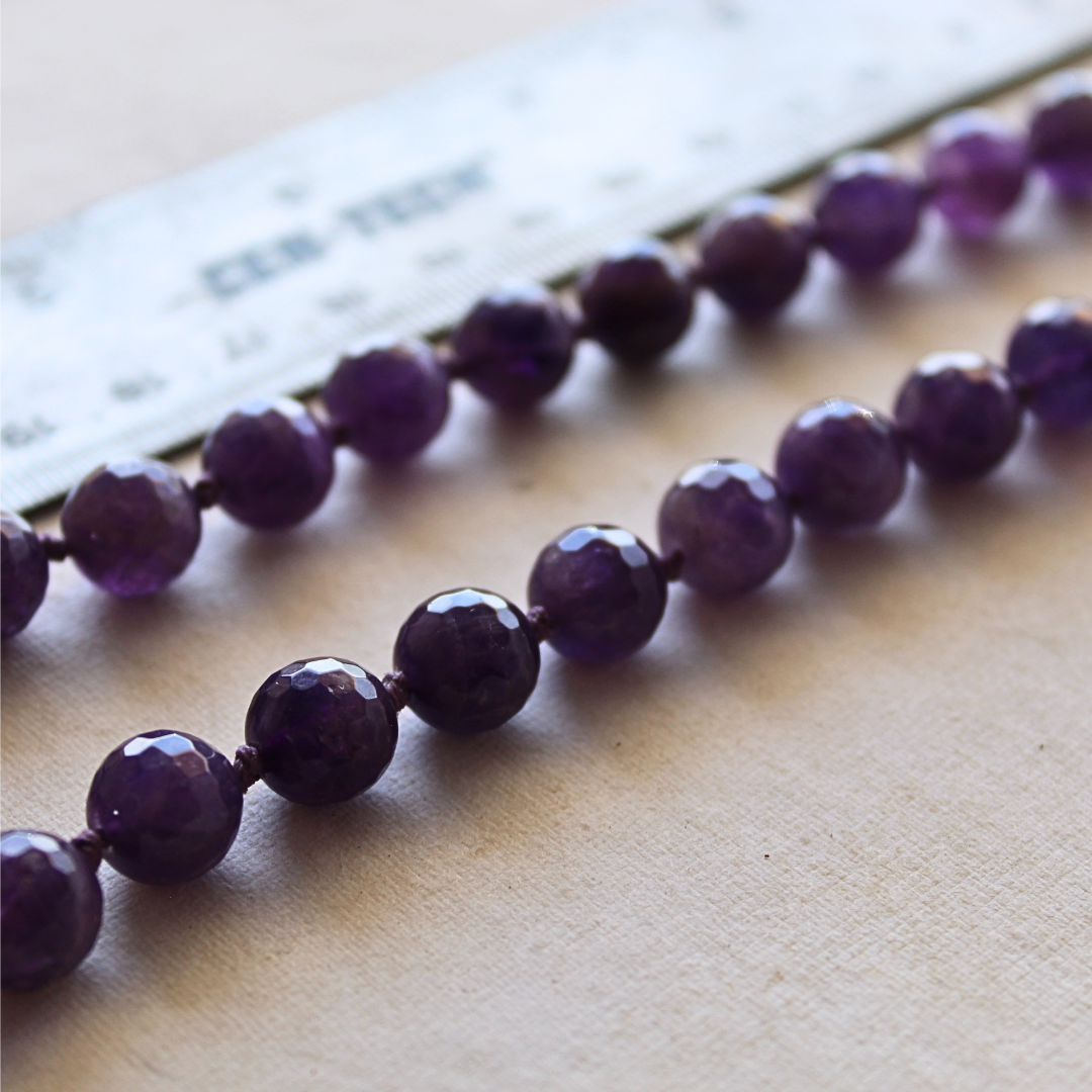 10mm Faceted Amethyst Anchor