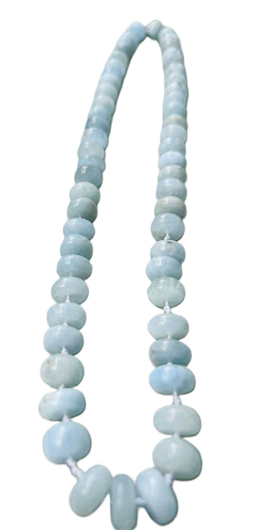 Aquamarine Sky Necklace, 19"