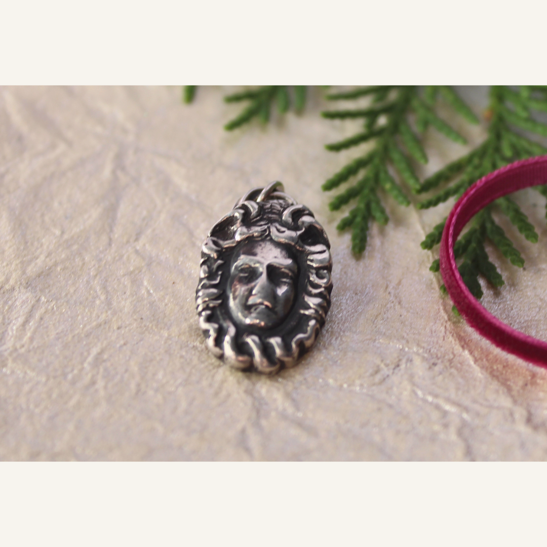 Sterling Medusa Pendant