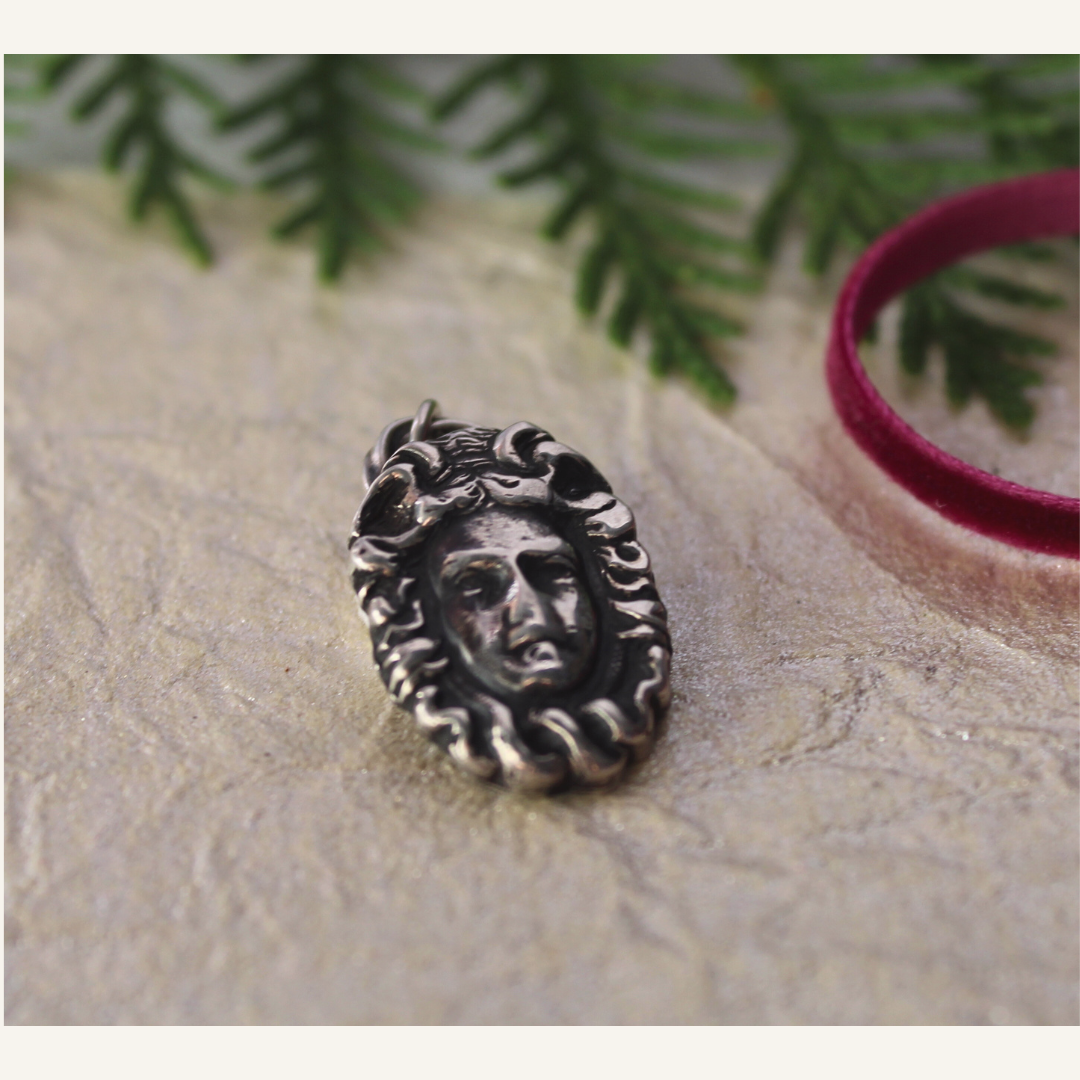 Sterling Medusa Pendant