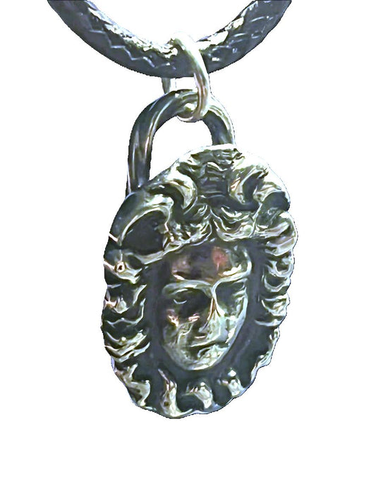 Sterling Medusa Pendant